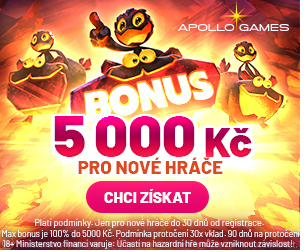 Apollo Games — 5 000 Kč pro nové hráče