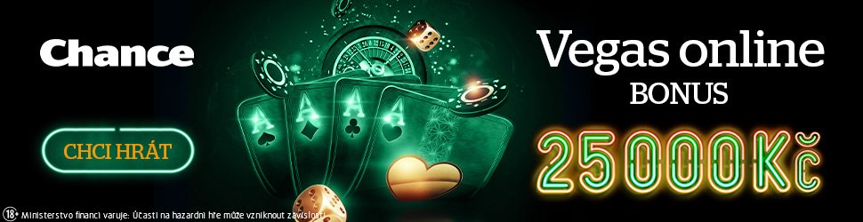 Chance Vegas — bonus až 25 000 Kč