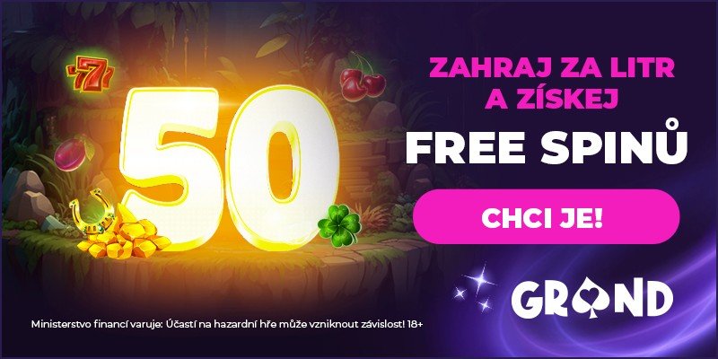 GrandWin — zahraj za litr a získej 50 free spinů