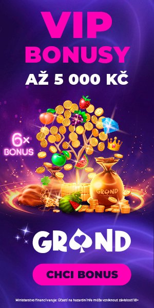 GrandWin — VIP bonusy až 5 000 Kč