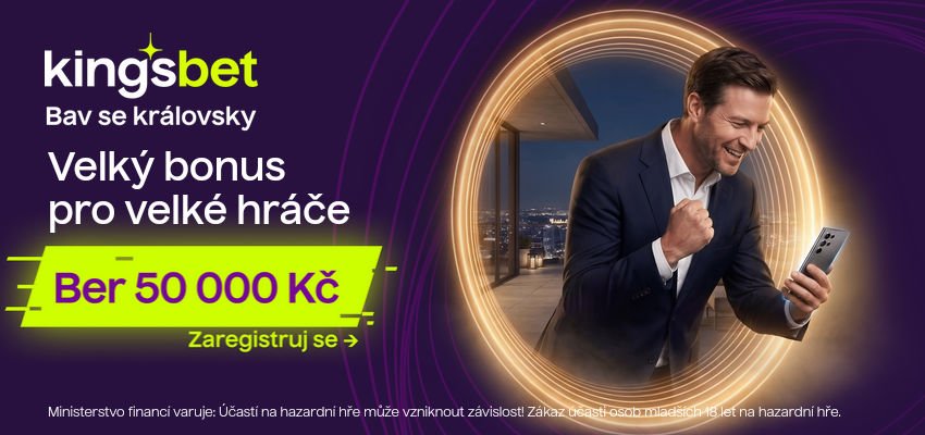 Kingsbet — vstupní bonus 100 % až 50 000 Kč