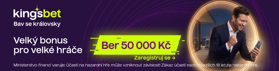 Kingsbet — vstupní bonus 100 % až 50 000 Kč