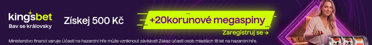 Kingsbet — vstupní bonus 500 Kč + 10 megaspinů