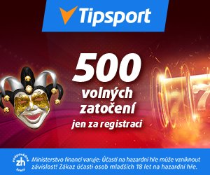 Tipsport Vegas — 500 volných zatočení jen za registraci