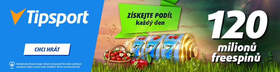 Tipsport — Freespinmánie o 120 milionů, zářijový balík free spinů
